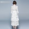 Ladies stars Print sexy fashion long mesh party dress - Image 6