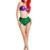 Mermaid Princess Bandeau Push-Up Padded Bra Swimsuit