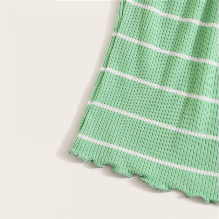 Off Shoulder Striped Fitted Crop Top Fabulous Style Slim Fit T Shirt - Image 13