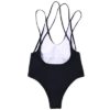 One Piece Flower Embroidery High Cut Swimwear - Image 2