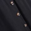 Plunging Neckline Buttons Mini Dress - Image 8