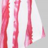Plus Size American Flag Print Lace Insert Tank Top - Image 4