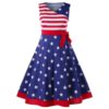 Plus Size American Flag Vintage Dress