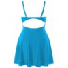 Plus Size Color Blocking Halter One Piece Swimwear - Image 16