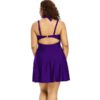 Plus Size Color Blocking Halter One Piece Swimwear - Image 8