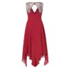Plus Size Cutout Asymmetrical Mid-calf Dress - Image 2