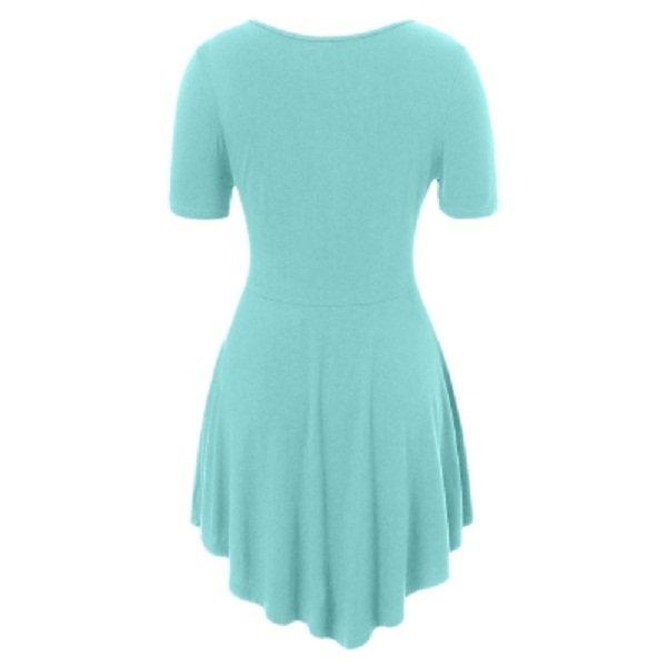 Plus Size Embroidery Square Neck T-shirt - Image 6