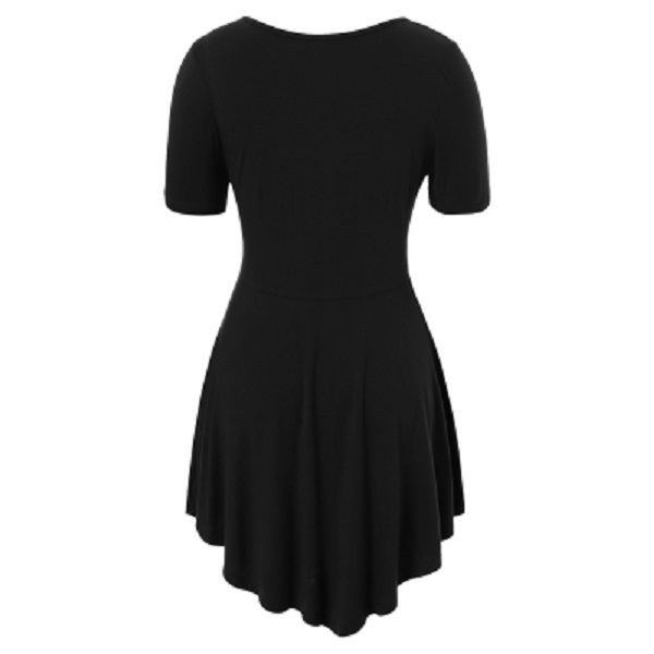 Plus Size Embroidery Square Neck T-shirt - Image 9