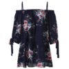 Plus Size Floral Cold Shoulder Blouse - Image 5