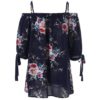 Plus Size Floral Cold Shoulder Blouse - Image 4