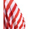 Women Plus Size Mesh Panel American Flag Tankini Set - Image 3