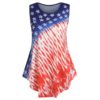 Plus Size Ombre American Flag Tank Top