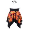 Plus Size Palm Print Handkerchief Tankini Set - Image 5