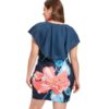 Plus Size Ruffle Floral Print Bodycon Dress - Image 3