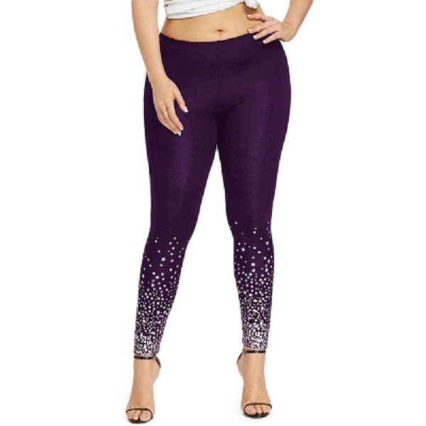 Plus Size Stars Print Leggings
