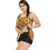Plus Size Sunflower Print Tankini Set - Image 6