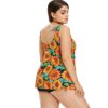 Plus Size Sunflower Print Tankini Set - Image 3
