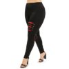 Ripped Plus Size Plaid Panel Leggings - Image 6