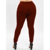Ripped Plus Size Plaid Panel Leggings - Image 8