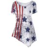 Scoop Neck American Flag T-shirt