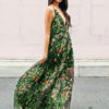 Sexy Maxi Dress Plunging Straps Backless Floral Dress - Image 2