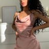 Sexy Satin Spaghetti Strap Vintage Mini Dress - Image 35