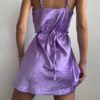 Sexy Satin Spaghetti Strap Vintage Mini Dress - Image 57