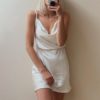 Sexy Satin Spaghetti Strap Vintage Mini Dress - Image 8