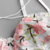 Sexy Women Bodysuits Floral Embroidered Lace Up Romper - Image 3
