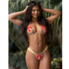 Sexy Women Floral Print Push Up Halter Padded Swimwear - Image 2