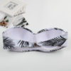 Sexy Women Strapless Push-up Padded Leaves print Bra Bandage Bikini Set - Image 4