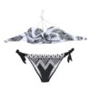Sexy Women Strapless Push-up Padded Leaves print Bra Bandage Bikini Set - Image 3