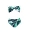 Sexy Women Strapless Push-up Padded Leaves print Bra Bandage Bikini Set - Image 2