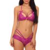 Sexy lingerie lace Halter Exposed Breast string bra set - Image 3