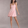 Short Fit and Flare Dress U Neck Bow Trim Backless Homecoming Dress - Image 20