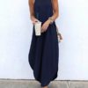 Spaghetti Straps Plus Size Maxi Dress - Image 4