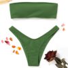 Strapless Backless Padded Lace-up Low Waist Women Bikini Set - Image 7