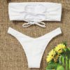 Strapless Backless Padded Lace-up Low Waist Women Bikini Set - Image 6
