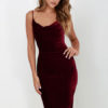 Straps Bodycon Dress Backless Velvet Dress - Image 2