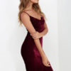 Straps Bodycon Dress Backless Velvet Dress - Image 4
