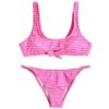 Stripe Knot Preppy Style Bikini - Image 3