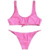 Stripe Knot Preppy Style Bikini - Image 4