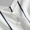 Striped Belted Casual Spaghetti Strap Buttons Cami Romper - Image 9