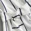 Striped Belted Casual Spaghetti Strap Buttons Cami Romper - Image 10