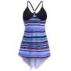 Striped Overlap Asymmetrical Swim Top - Image 2