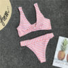 Striped Push Up Padded Knot Swimming Suit Sexy Bikinis - Image 5