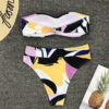 Summer Bathing Beachwear Bandeau Bikini High Waist Swimwear - Image 4