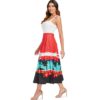 Sunset Beach Print Sleeveless Flared Dress - Image 3