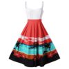 Sunset Beach Print Sleeveless Flared Dress - Image 5