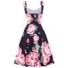 Sweetheart Neck Floral Print Fit and Flare Dress - Image 2